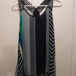 Stylish Black and Green Women's Top